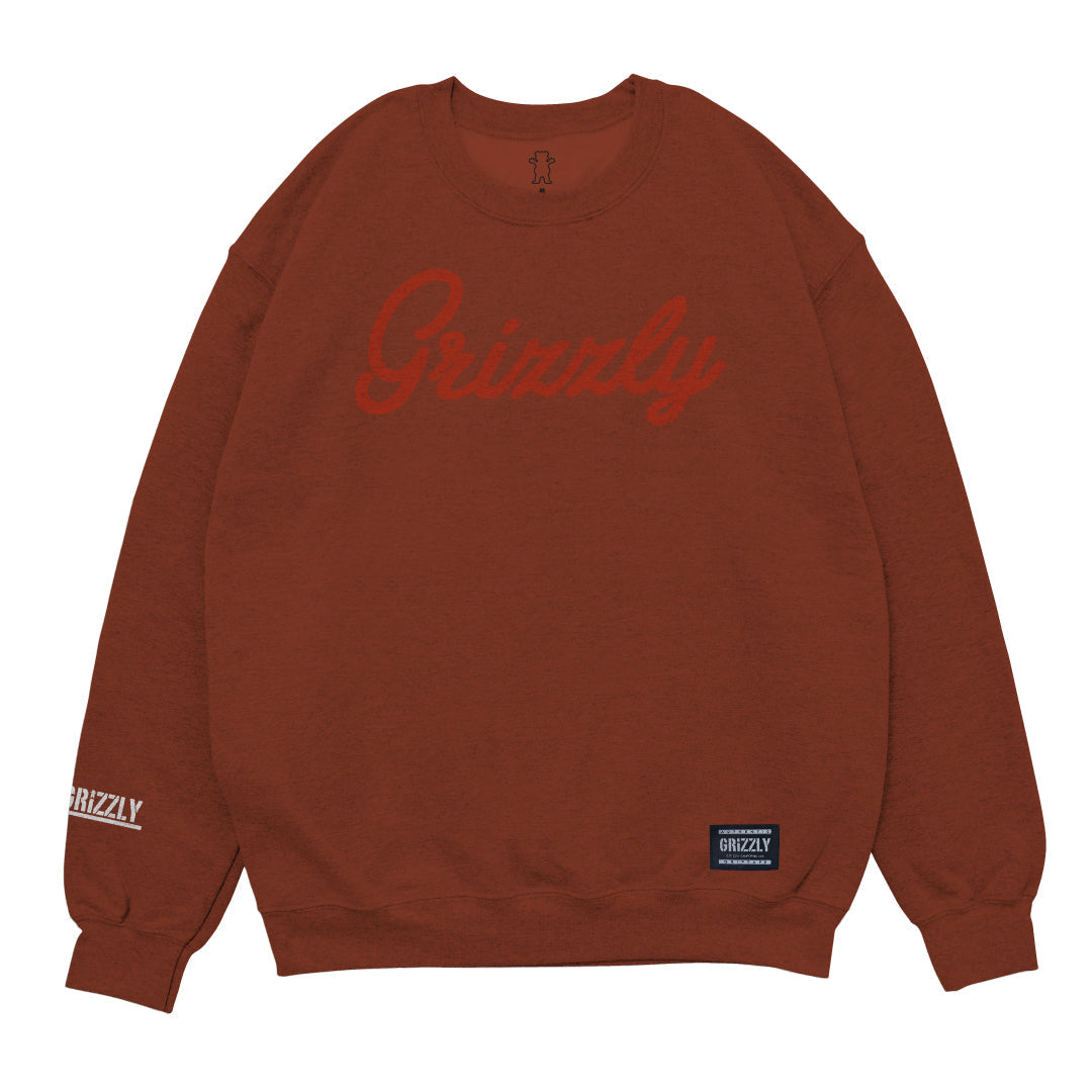 Moletom Grizzly Script Logo Crew Neck