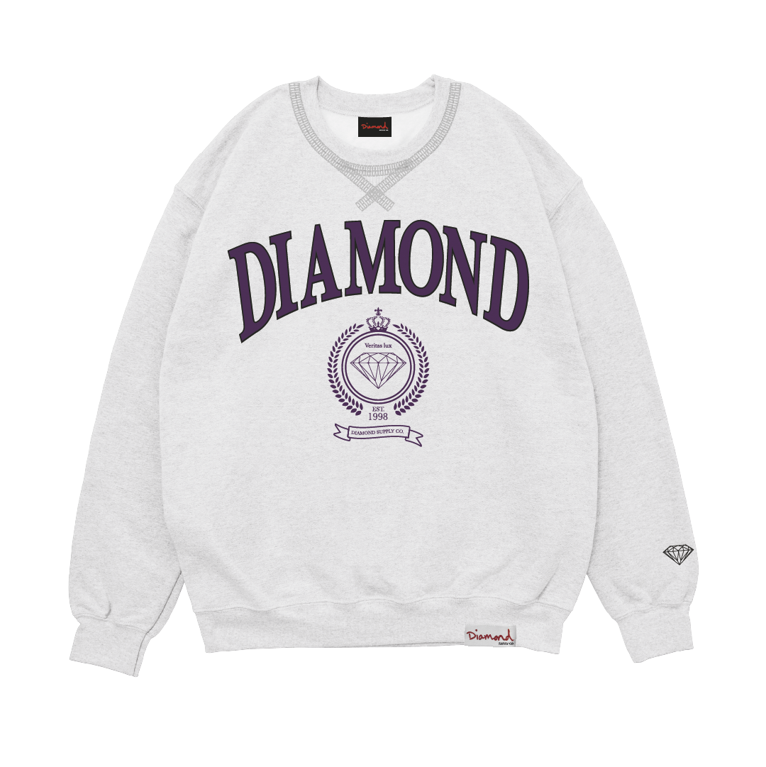 Moletom Diamond College Crest Crew Neck
