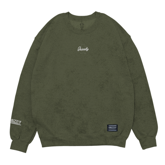 Moletom Grizzly Script Outline Bear Crew Neck