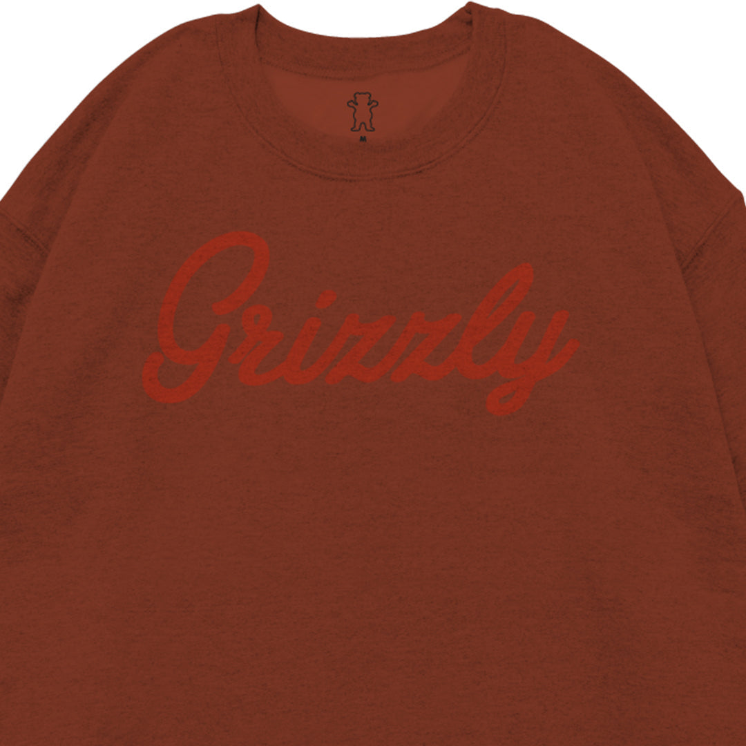 Moletom Grizzly Script Logo Crew Neck