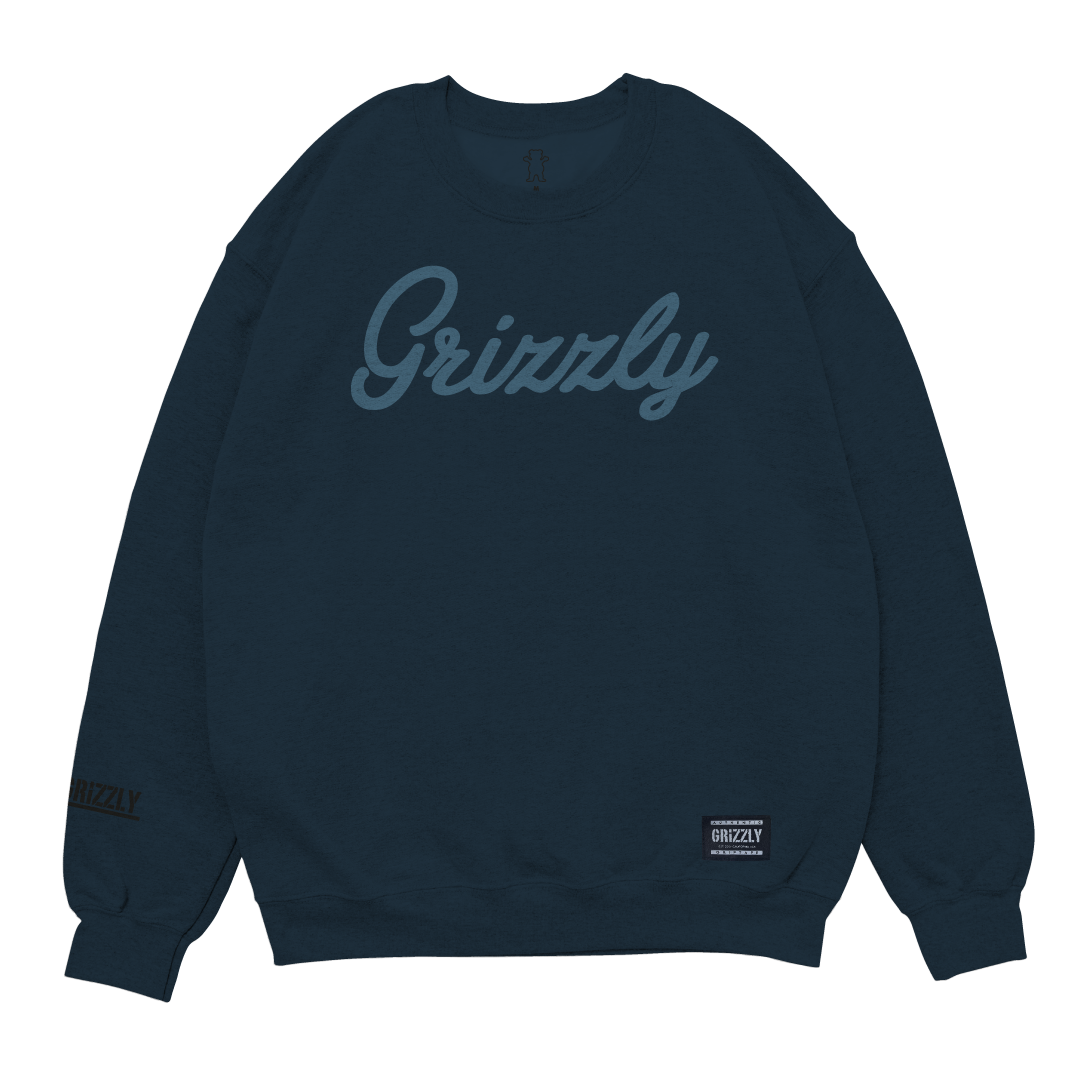 Moletom Grizzly Script Logo Crew Neck