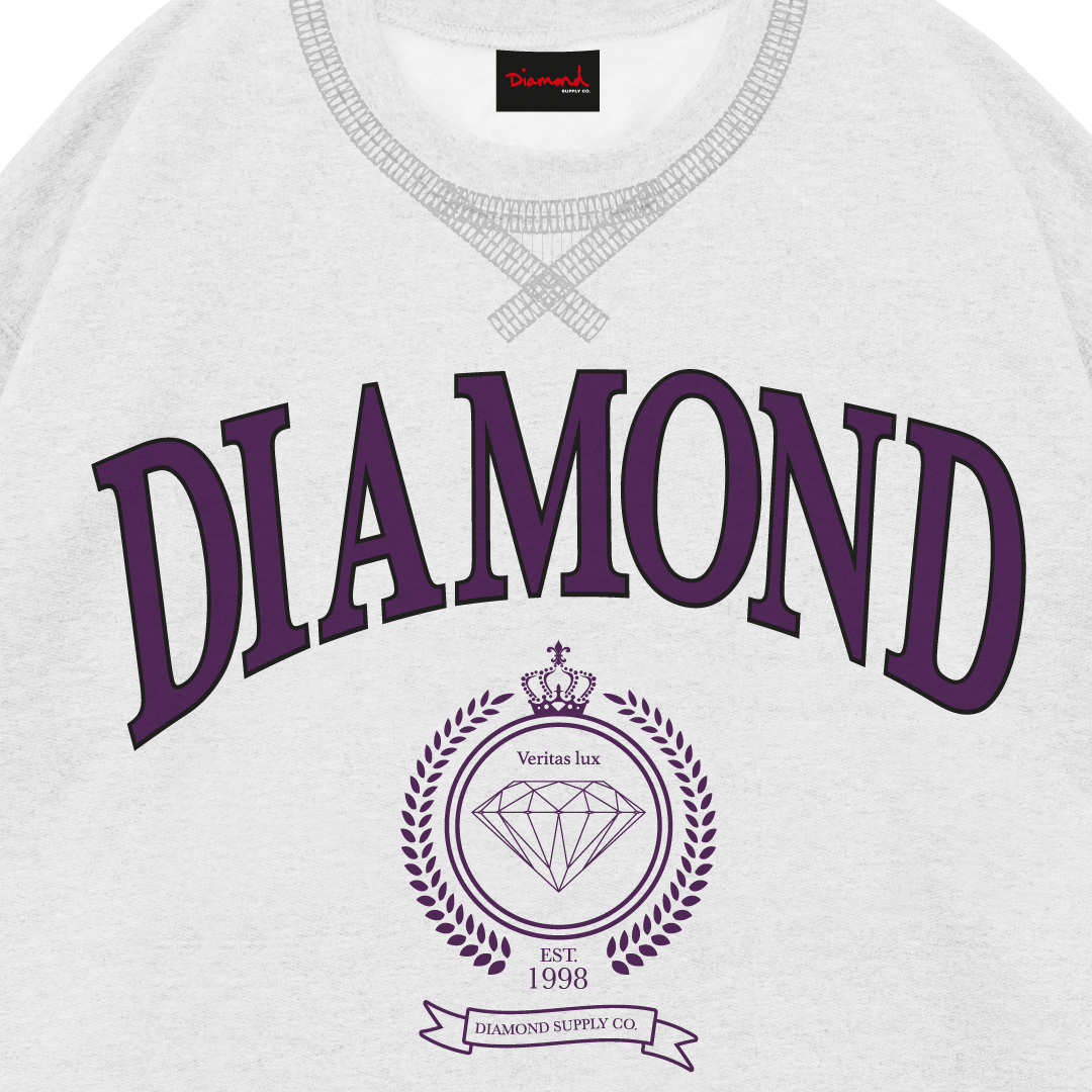 Moletom Diamond College Crest Crew Neck